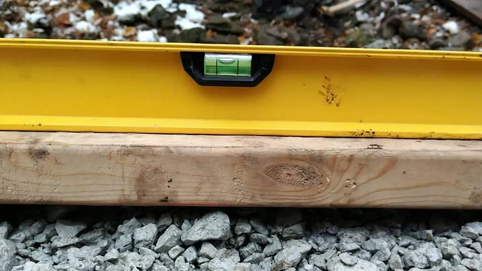 Level surface detail near a hot tub base